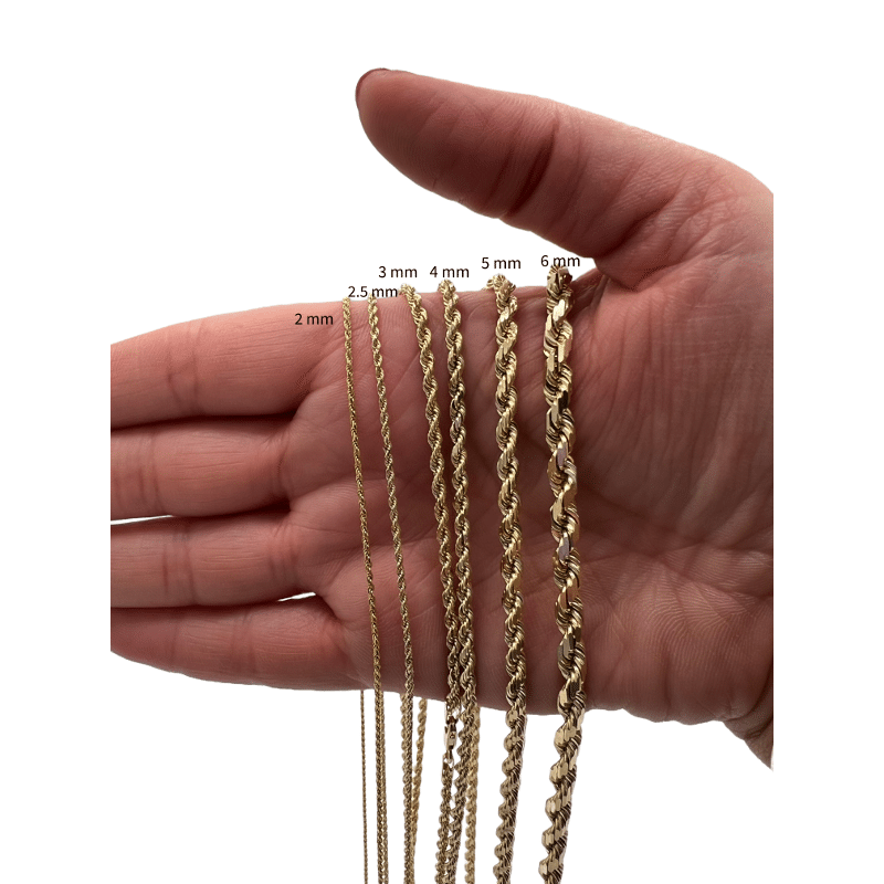 10k 14k yellow rope chain | GoldBar San Bernardino