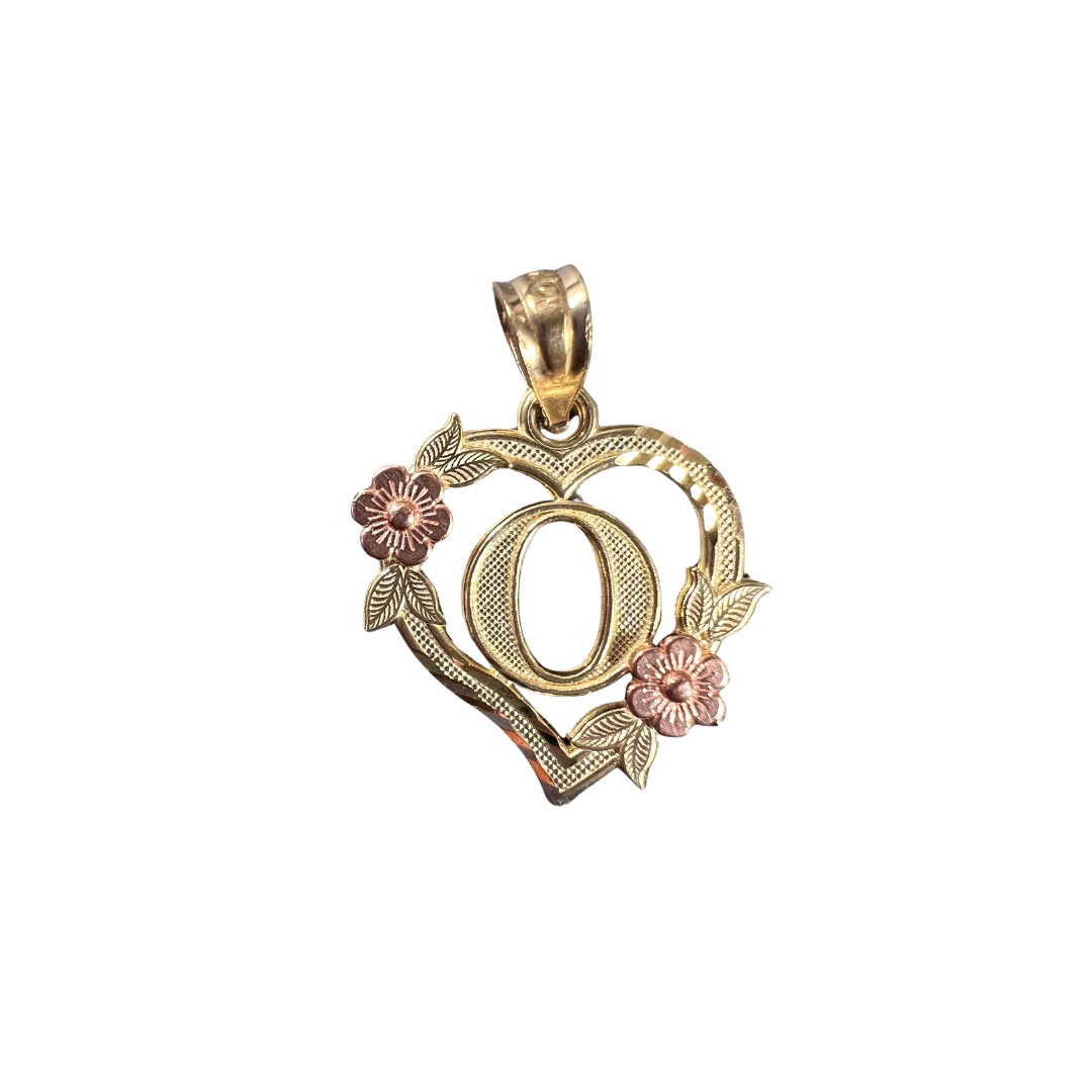 10ky initial letter O pendant heart | GoldBar San Bernardino